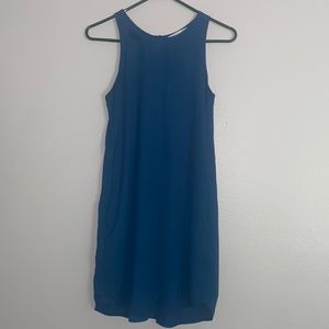 Blue straight body dress